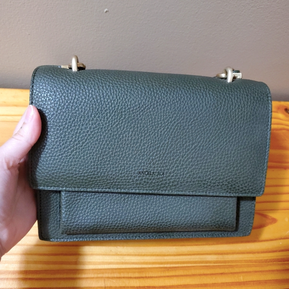 Angela Roi Eloise handbag olive green vegan